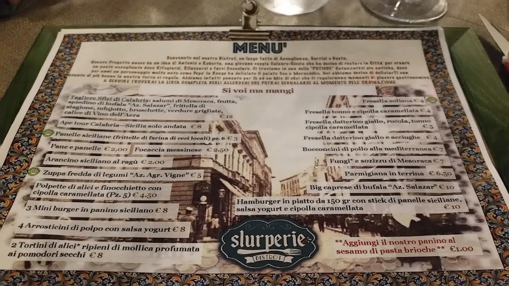 Menu_Slurperie Bistrot_Provincia di Catanzaro_image_1