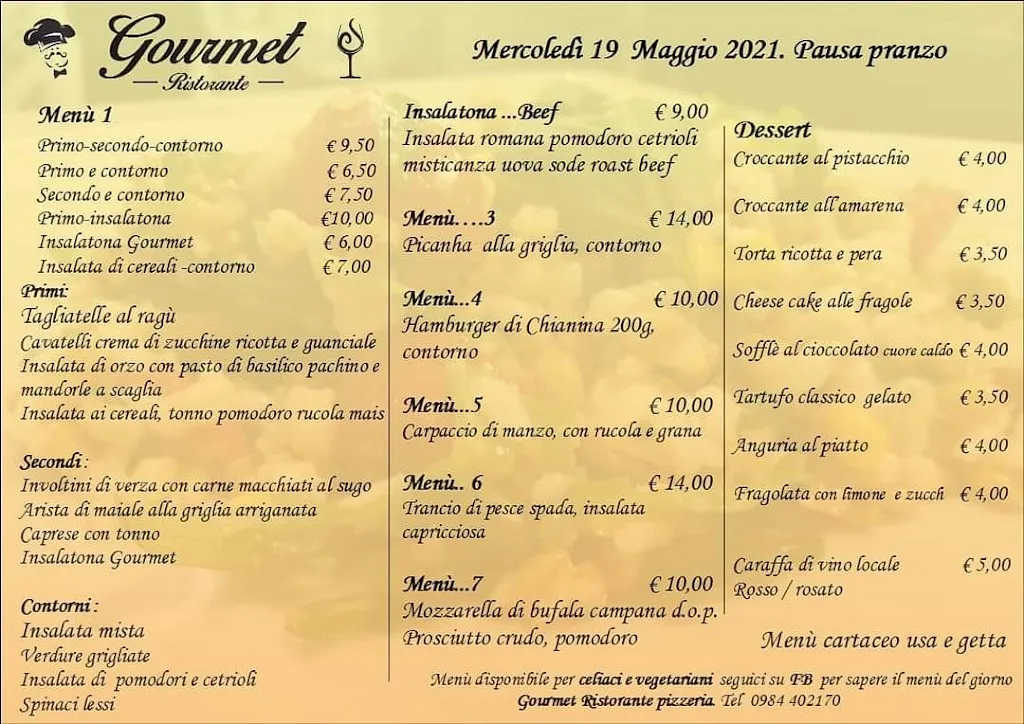 Menu_Gourmet Ristorante Caffètteria, Rende_Quattromiglia_image_1