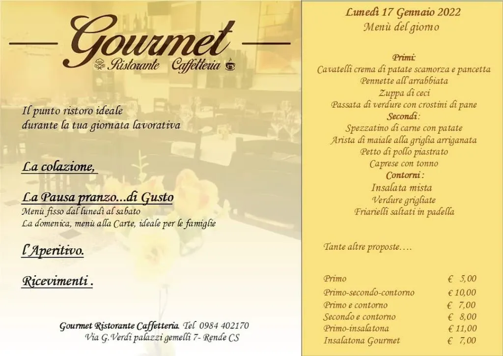 Menu_Gourmet Ristorante Caffètteria, Rende_Quattromiglia_image_3