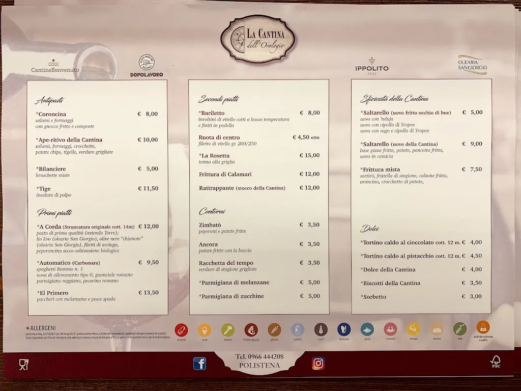 Menu_La Cantina dell'Orologio_Polistena_image_1