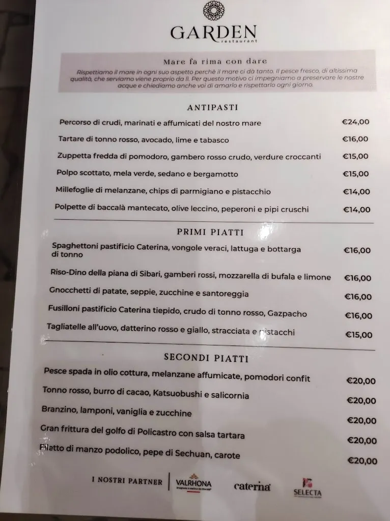 Menu_Garden Restaurant Praia_Praia a Mare_image_2