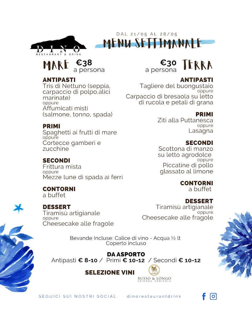 Menu_Dino Restaurant Drink_Praia a Mare_image_1