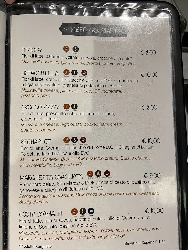 Menü_Charlot Artigiani Della Pizza_Praia a Mare_Bild_1
