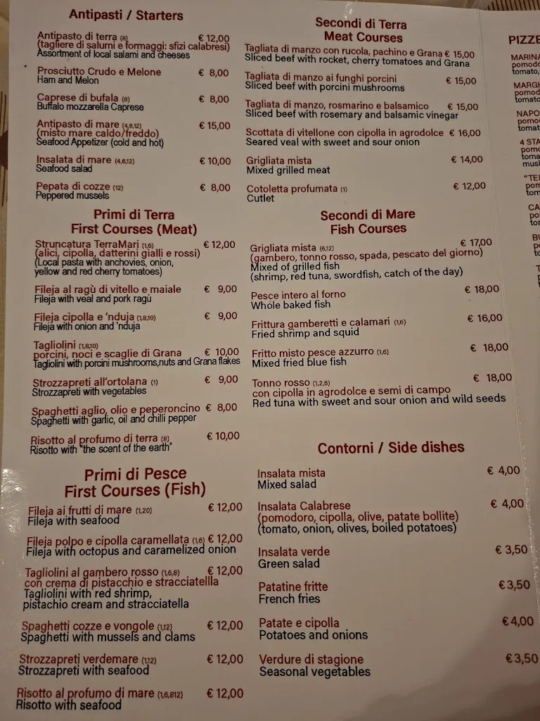 Menu_Terramari Bar trattoria pizzeria_Ricadi_imagen_2
