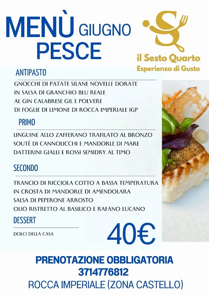 Menu_Il Sesto Quarto : Esperienza di gusto_Rocca Imperiale_image_2