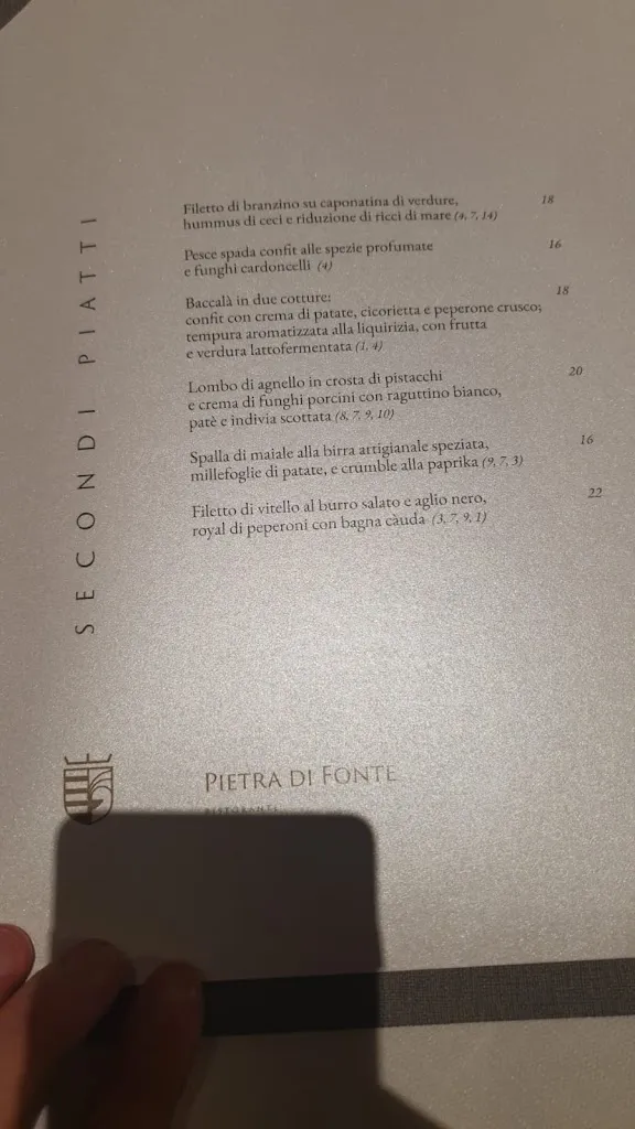 Menu_Tenuta Pietra Di Fonte - Ristorante - Ricevimenti_Roccella Ionica_image_1