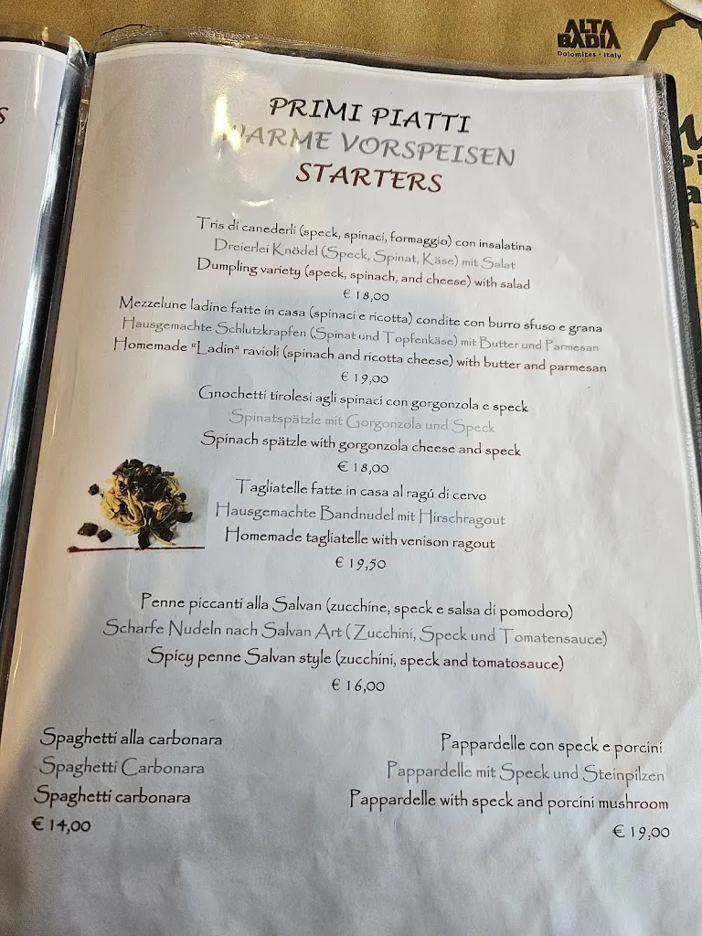 Menu_Pizzeria Ristorante Salvan - Corvara in Badia _Corvara_image_4