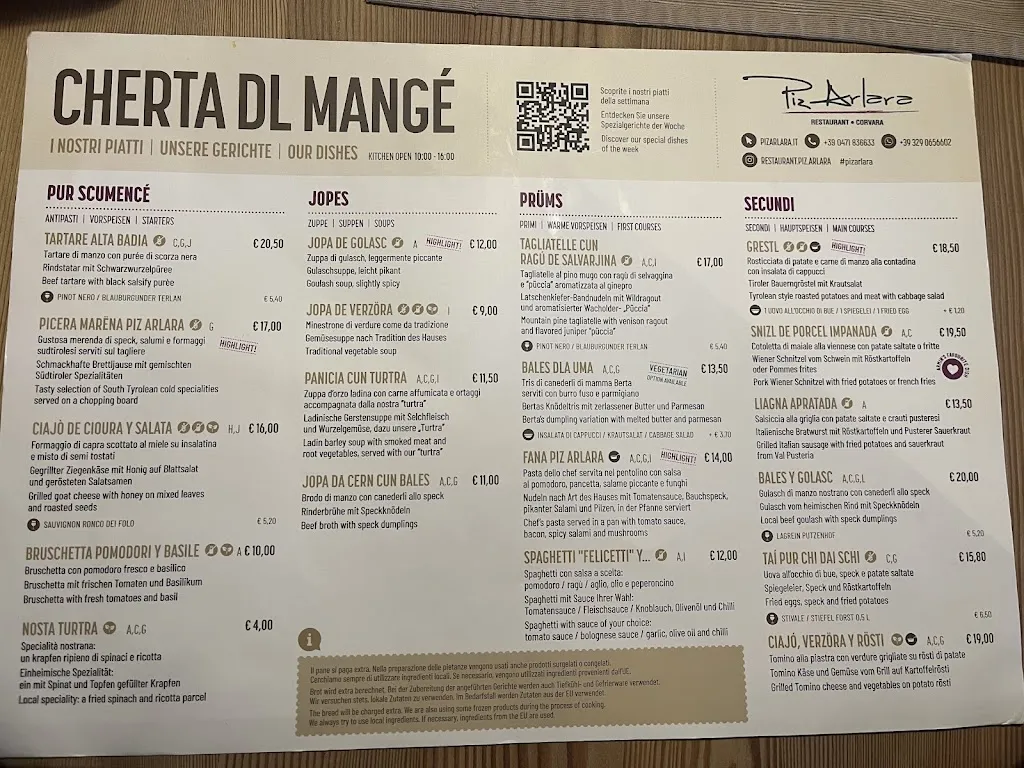 Menu_Alpine Restaurant Piz Arlara_Corvara_image_1