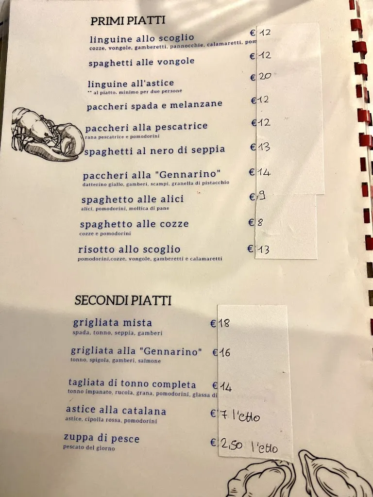 Menu_Pescheria on cottura da Gennarino_Rossano_image_1