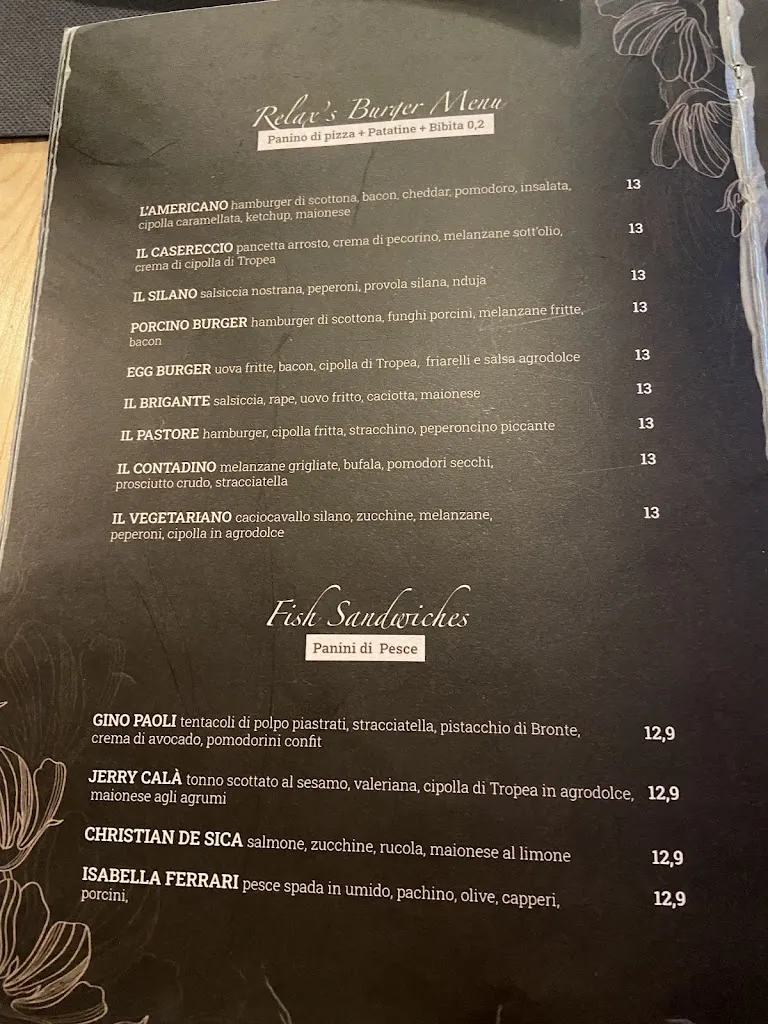 Menu_Ristorante Pizzeria Relax_Rossano_image_1