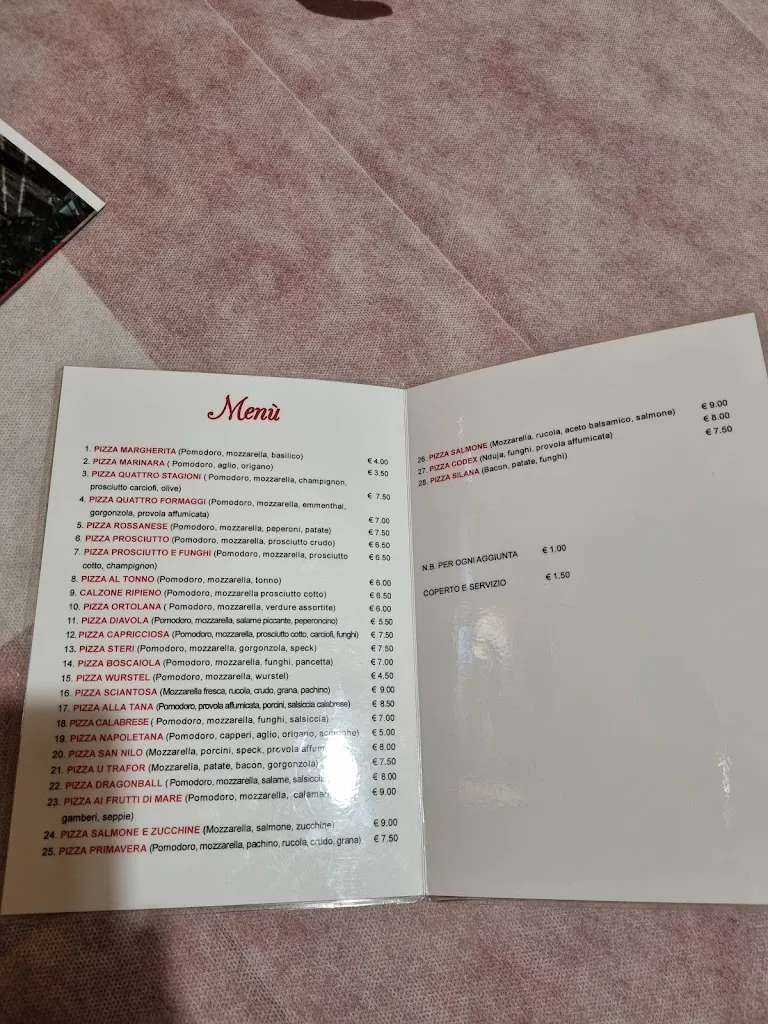 Menu_Pizzeria - Trattoria 