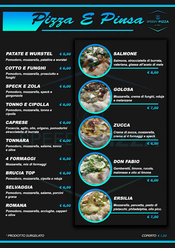 Menü_Speedy Pizza da Fabio_San Demetrio Corone_Bild_1