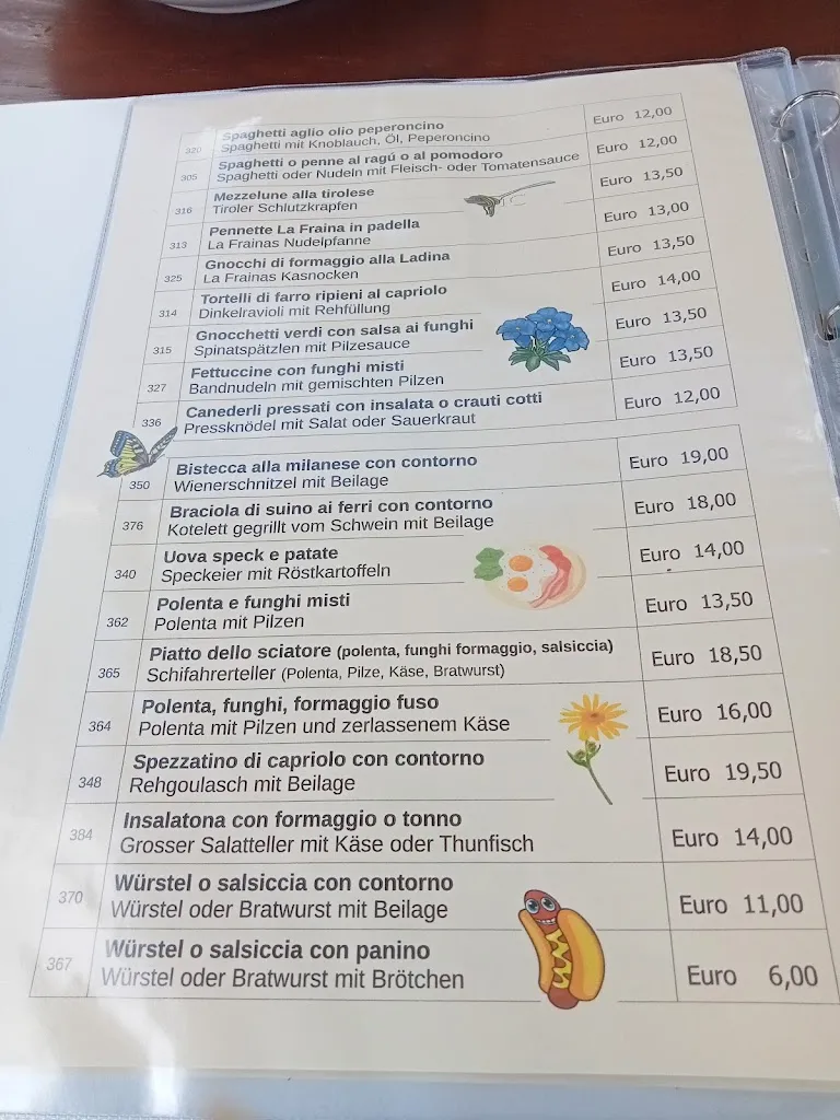 Menu_Restaurant La Fraina_Corvara_image_1