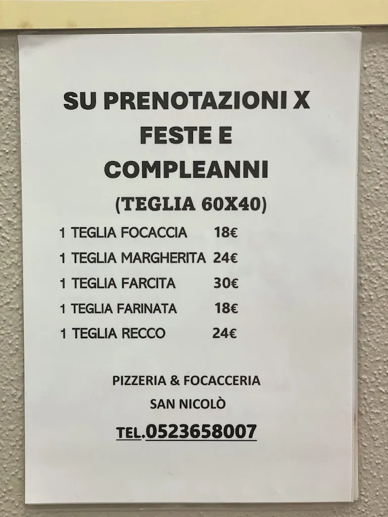 Menu_Pizzeria & Focacceria San Nicolò_San Nicolò_immagine_4