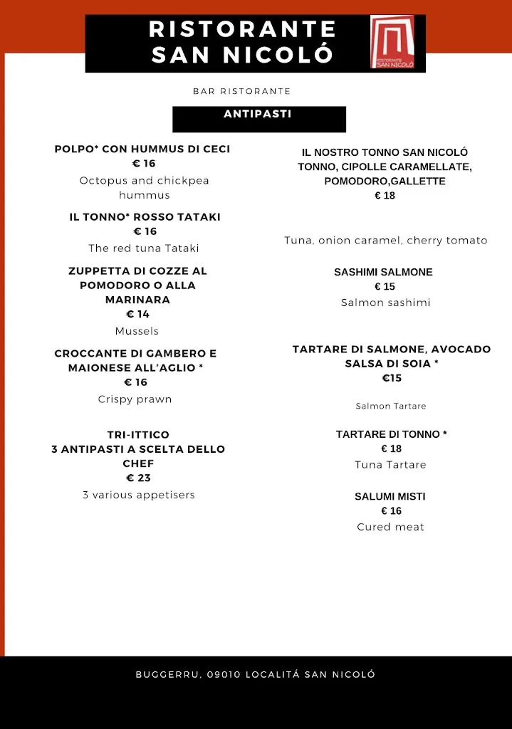 Menu_Ristorante San Nicolò_San Nicolò_immagine_2