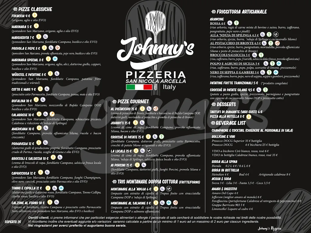 Menu_Johnny’s Pizzeria_San Nicola Arcella_image_1