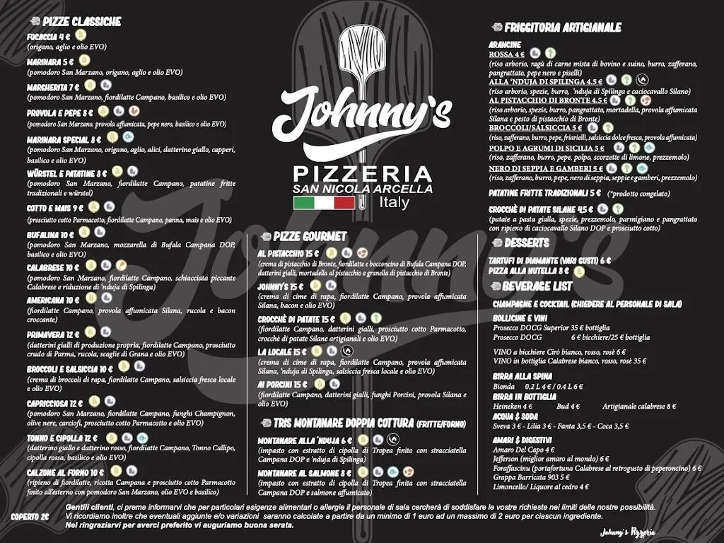 Menu_Johnny’s Pizzeria_San Nicola Arcella_image_2