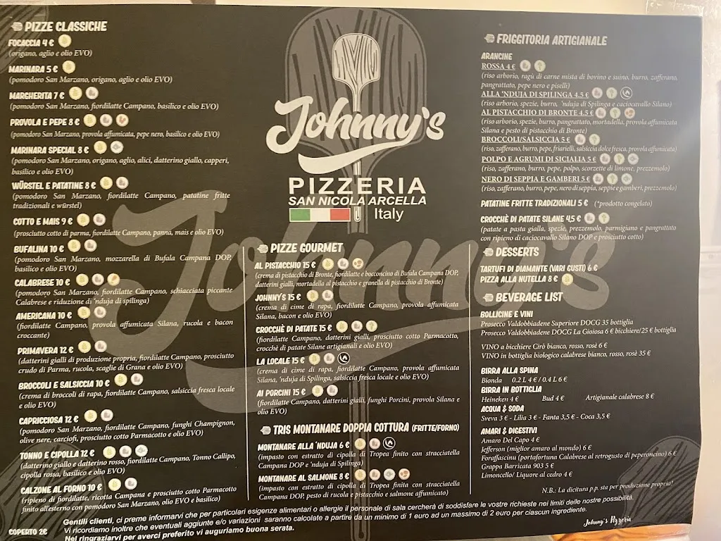 Menu_Johnny’s Pizzeria_San Nicola Arcella_image_4