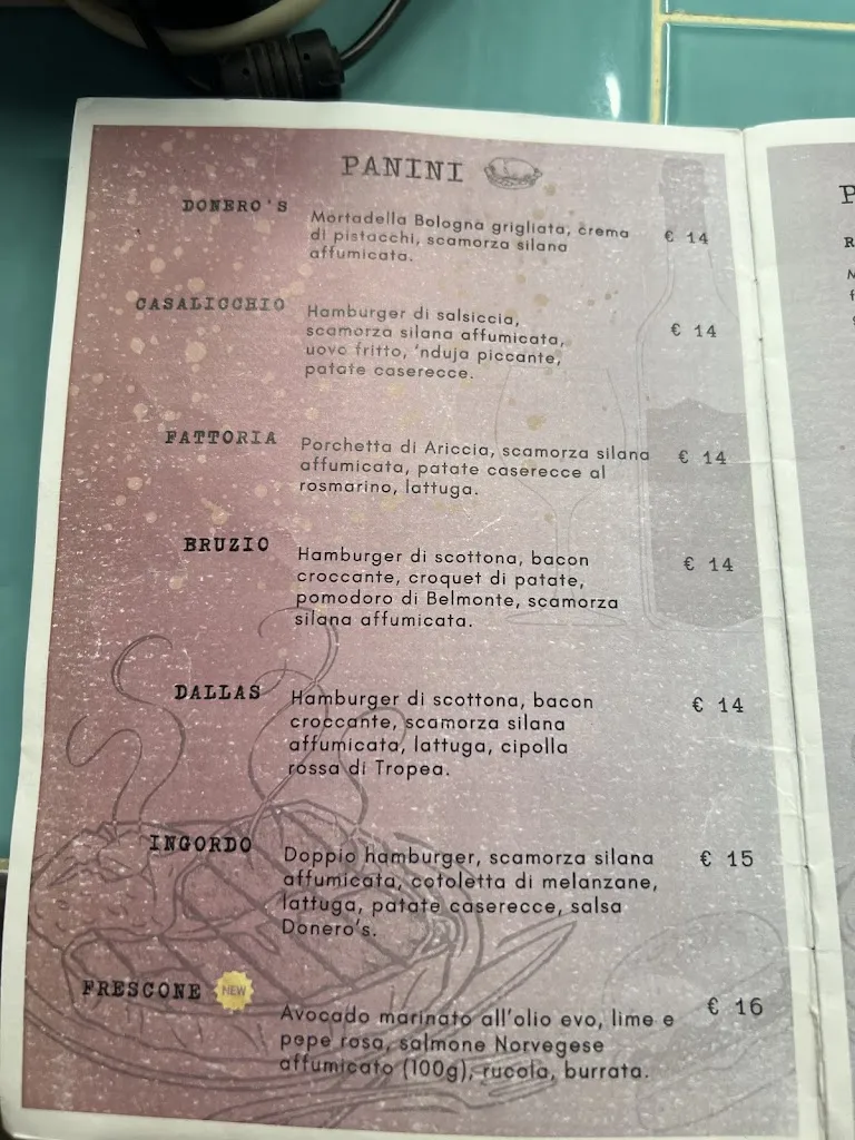 Menu_Donero's_San Nicola Arcella_immagine_2