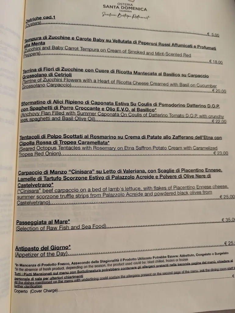 Menu_Osteria Santa Domenica Taormina_Santa Domenica_image_4