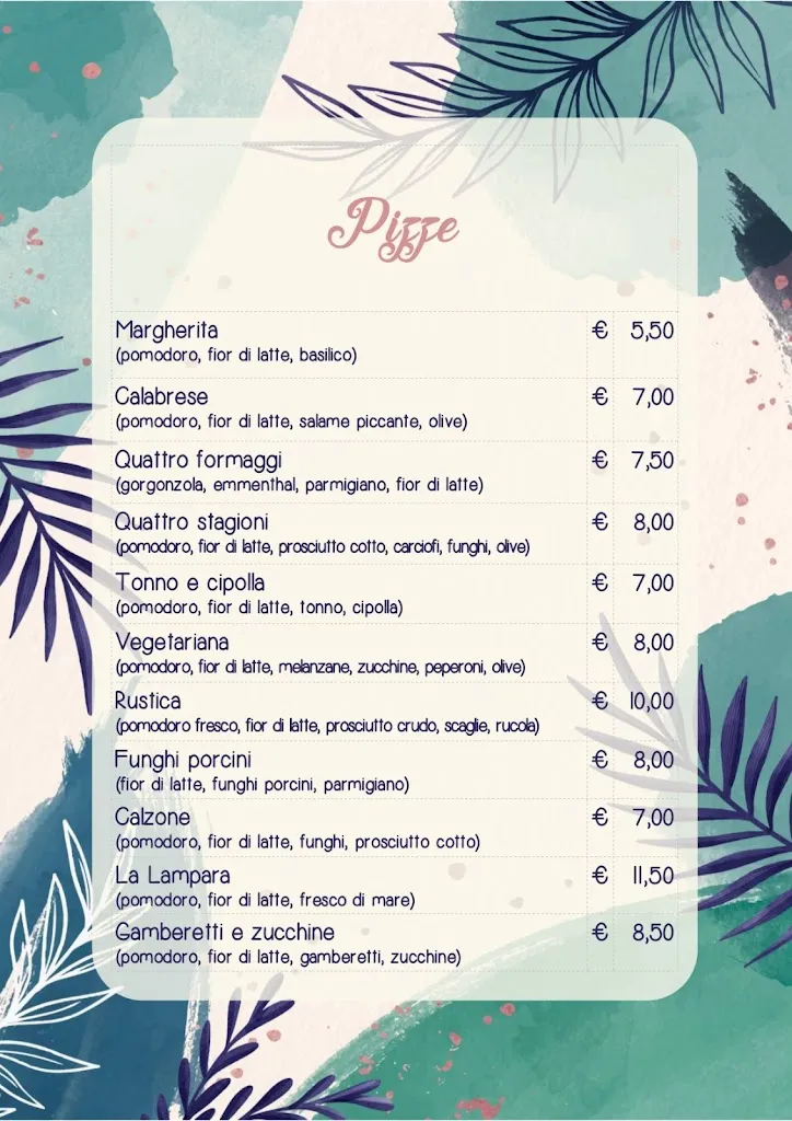 Menü_Ristorante la Lampara_Santa Caterina dello Ionio_Bild_1