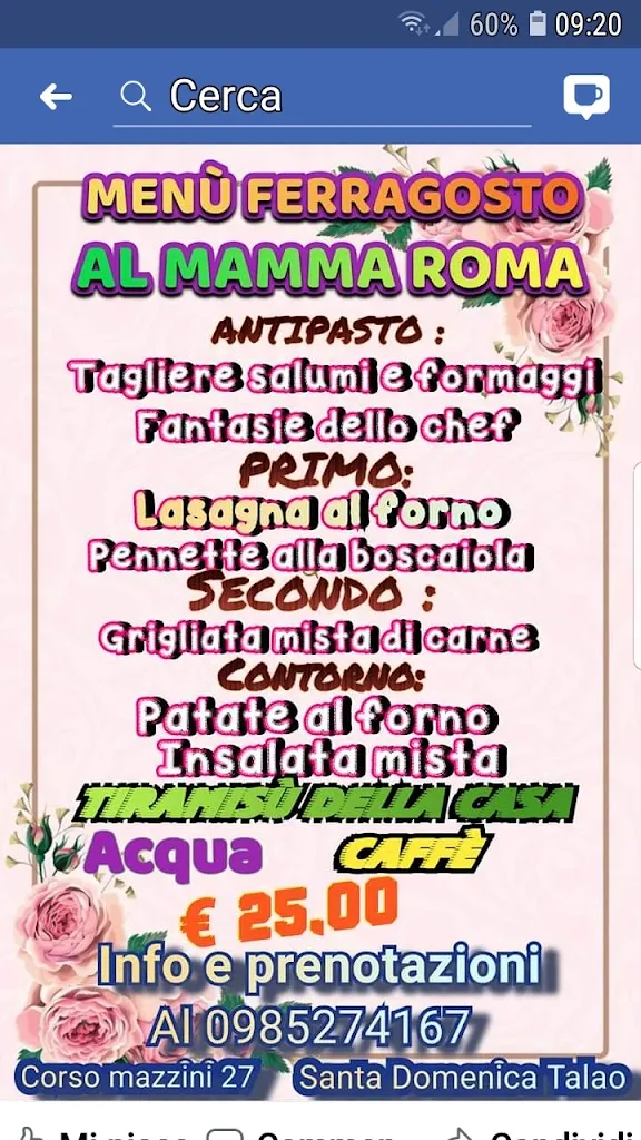 Menu_Ristorante pizzeria Mamma Roma_Santa Domenica Talao_image_2