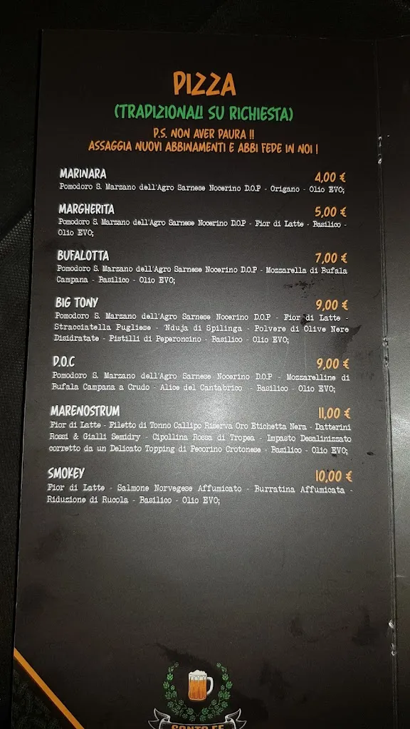 Menu_PUB SANTA FE_Santa Eufemia Lamezia_image_1