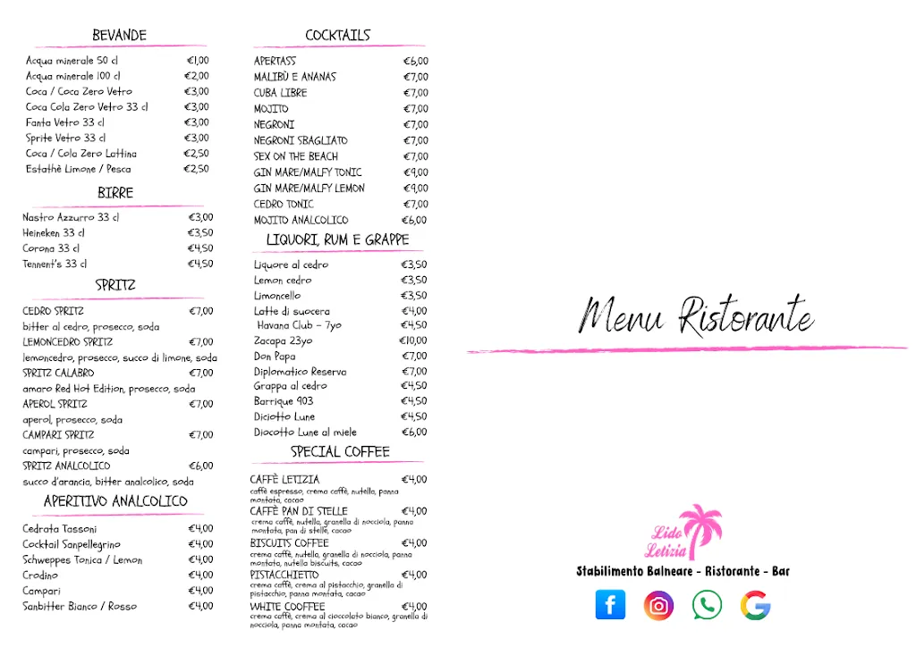 Menu_Lido Letizia - Ristorante_Santa Maria del Cedro_image_1