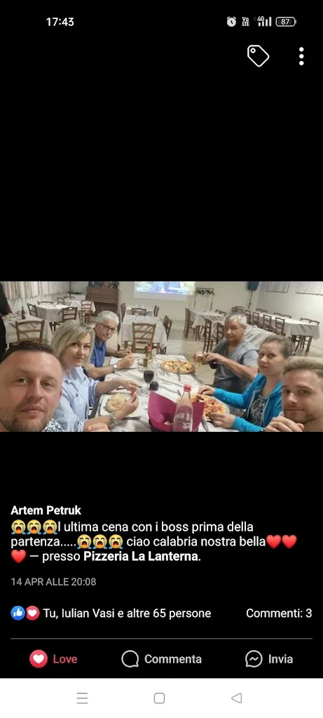 Camelia Vasi_Pizzeria La Lanterna_Santa Maria del Cedro_recensione