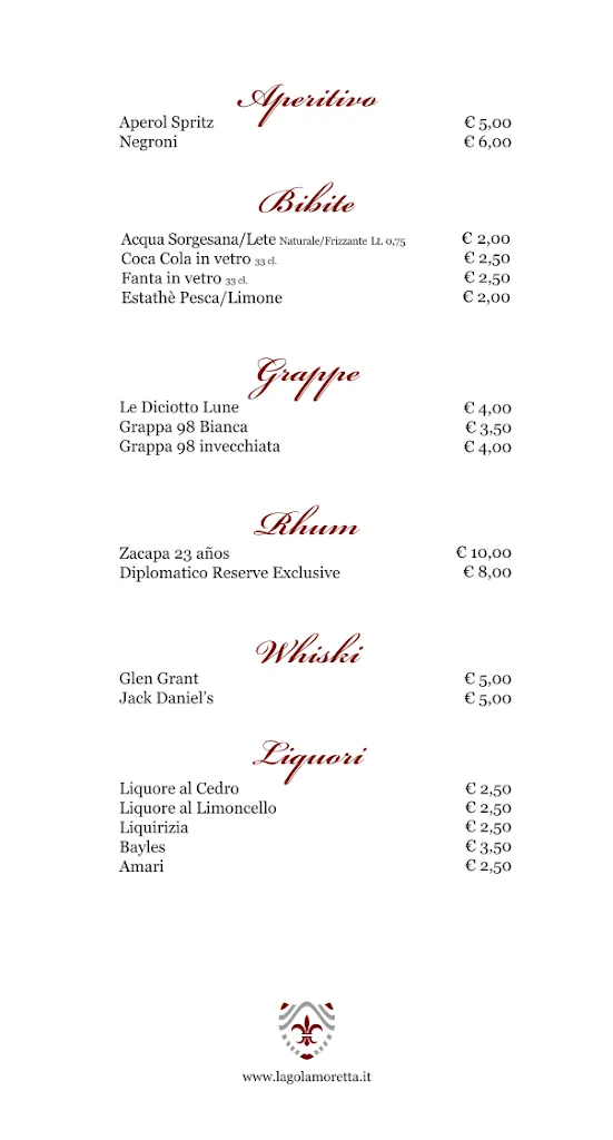 Menu_Lago La Moretta_Santa Maria del Cedro_immagine_4