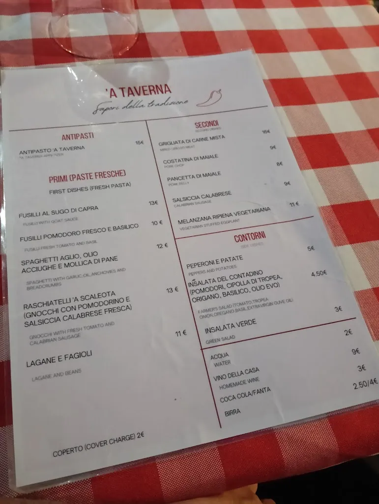 Menu_Antica Trattoria A' Taverna_Scalea_image_1