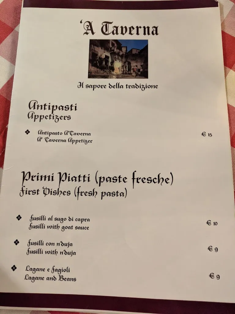 Menu_Antica Trattoria A' Taverna_Scalea_image_2