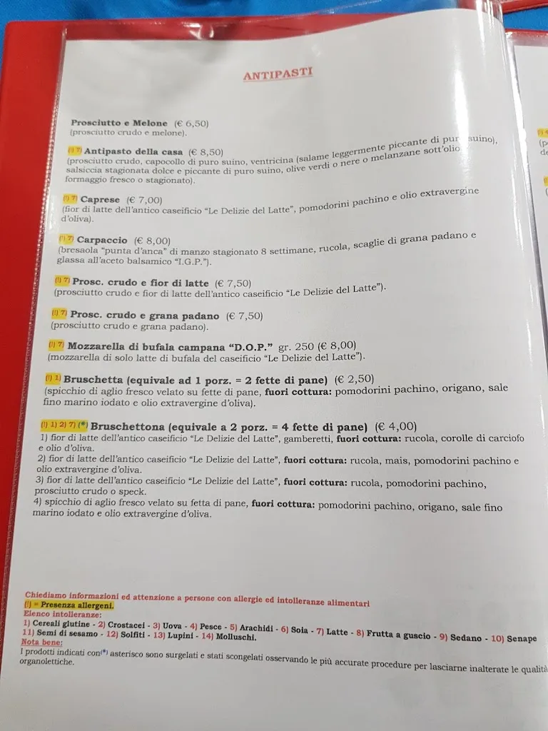 Menu_Pizzeria Le Mimose, Live Music_Scalea_image_1