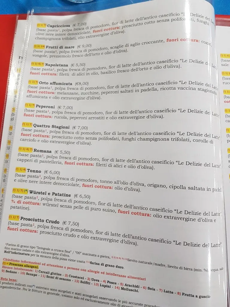 Menu_Pizzeria Le Mimose, Live Music_Scalea_image_4