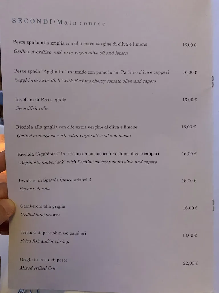 Menu_Ristorante Glauco - Terrazza sul mare dal 1947_Scilla_immagine_1