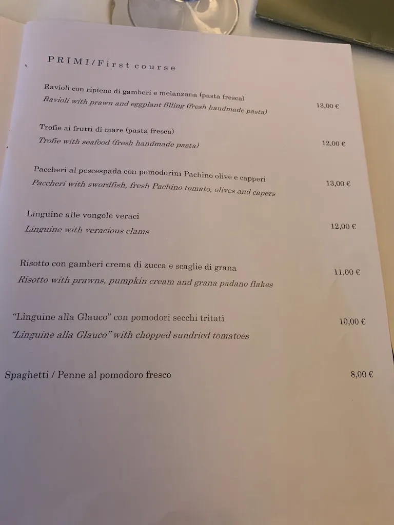 Menu_Ristorante Glauco - Terrazza sul mare dal 1947_Scilla_immagine_4