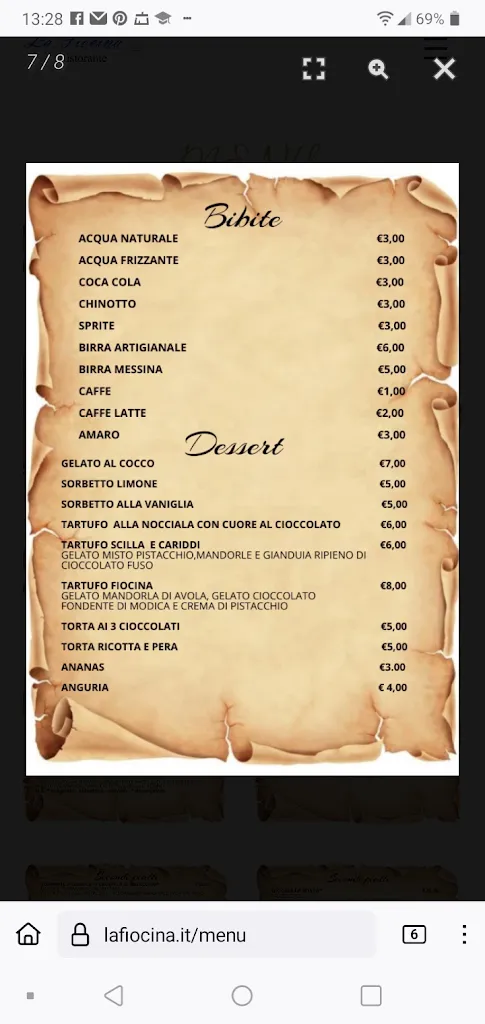 Menu_La Fiocina_Scilla_image_3