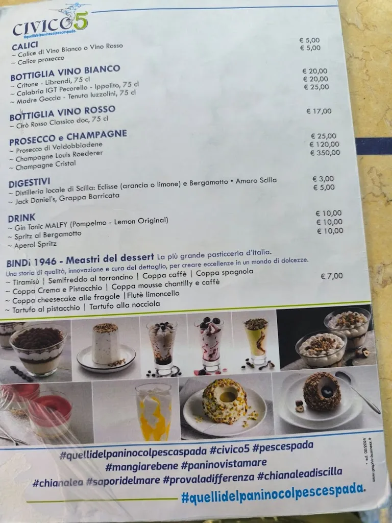 Menu_Civico 5 - #quellidelpaninocolpescespada_Scilla_image_1