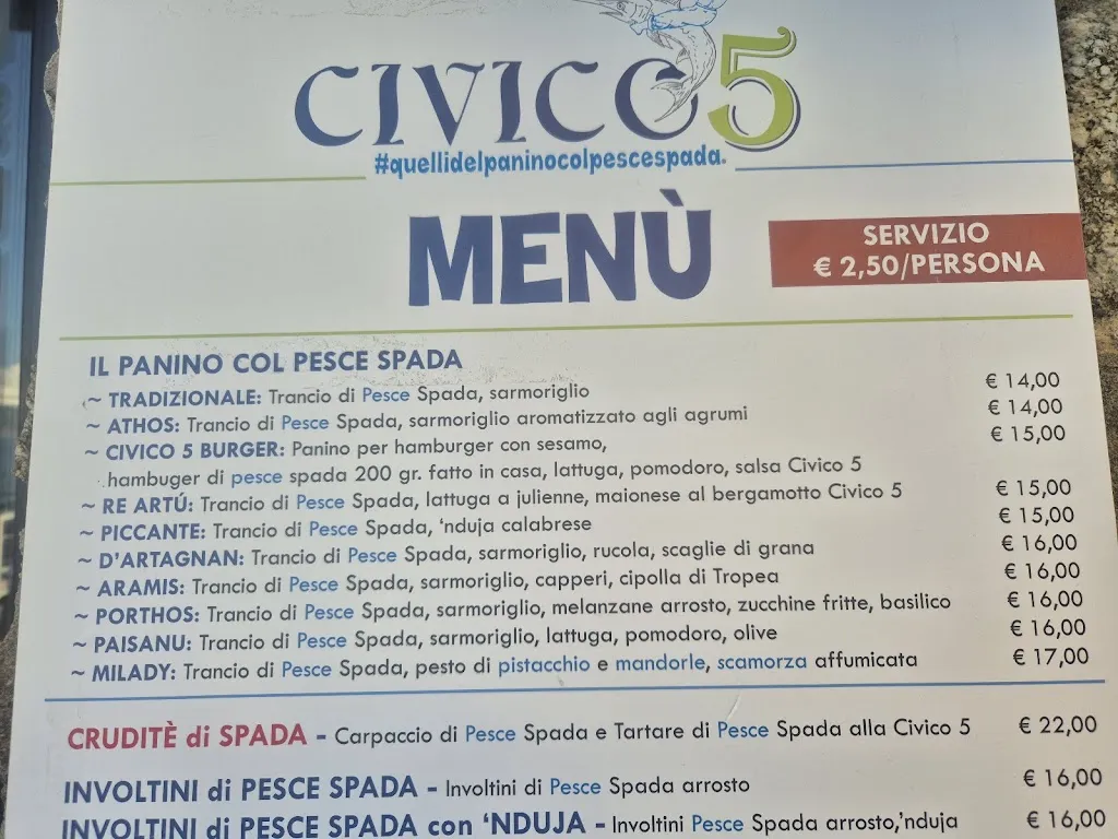 Menu_Civico 5 - #quellidelpaninocolpescespada_Scilla_image_4