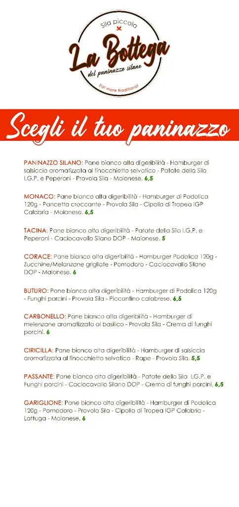 Menu_La bottega del paninazzo silano_Sorbo San Basile_image_4