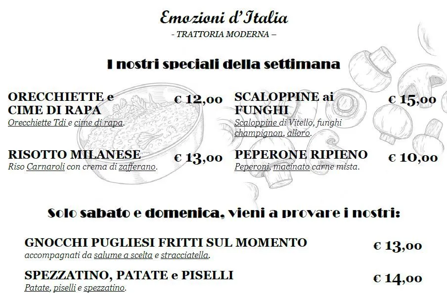 Menu_Emozioni d’Italia - Trattoria Moderna - Settimo Cielo Retail Park_Settimo_image_1