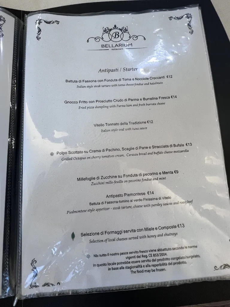 Menu_Bellarium Restaurant Settimo_Settimo_image_2