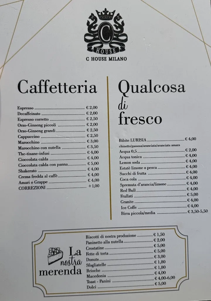 Menu_C-HOUSE MILANO cafè|restaurant_Settimo_image_1
