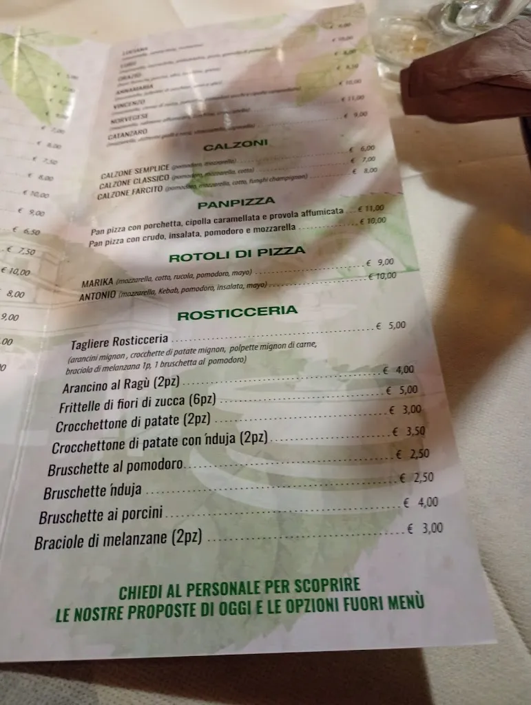 Menu_Bar Ristorante Pizzeria 