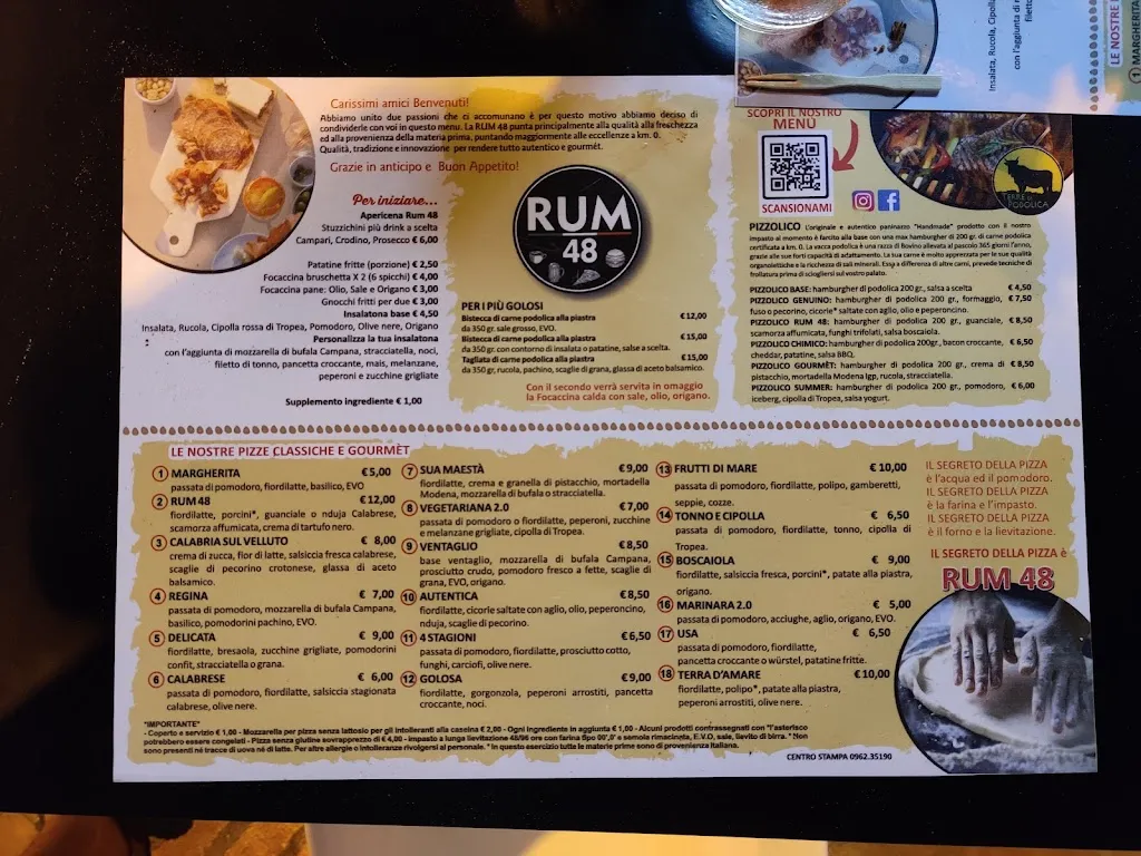 Menu_Rum 48_Torre Melissa_image_1