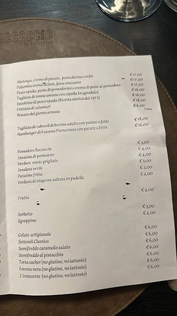 Menu_Boccaccio Il Pescatore_Villa San Giovanni_image_1