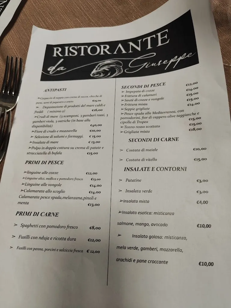 Menu_Da Giuseppe_Villapiana Lido_image_1