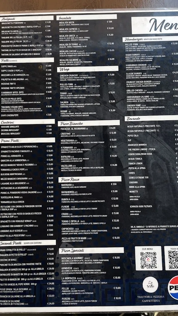 Menu_Trattoria Pizzeria bar La Follia_Weather Station_image_2