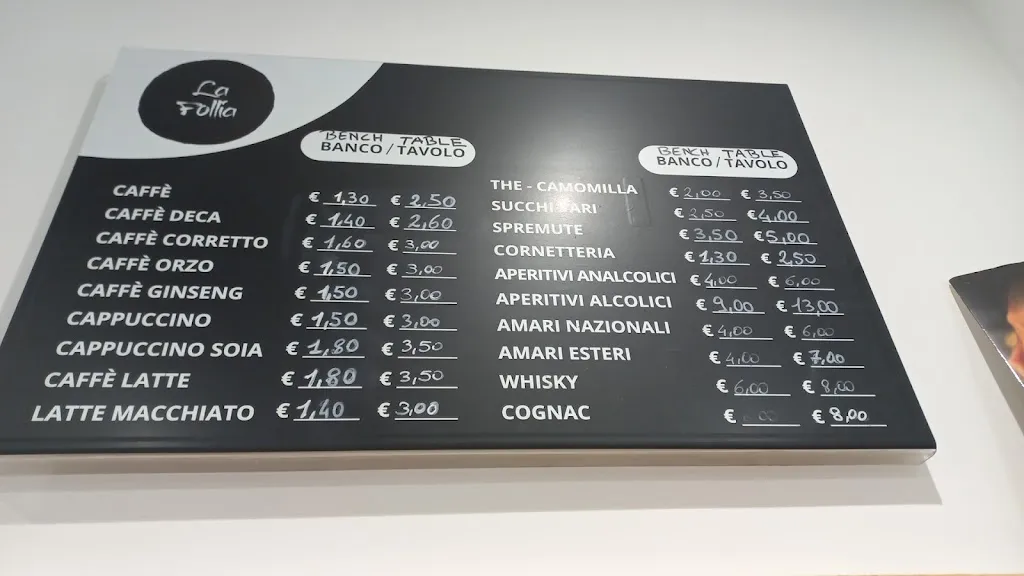 Menu_Trattoria Pizzeria bar La Follia_Weather Station_image_3