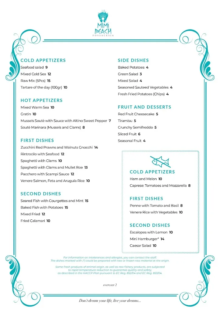 Menu_Mimì Beach - Fossacesia_Fossacesia_immagine_3